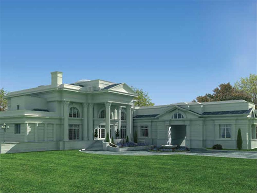 Front elevation of Luxury Modern diamond Eco Style home (The diamond Collection: House Plan)