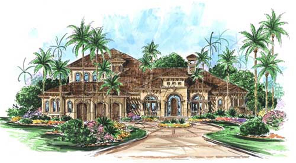 Front elevation of Luxury Modern Platinum Eco Style home (The Platinum Collection: House Plan)